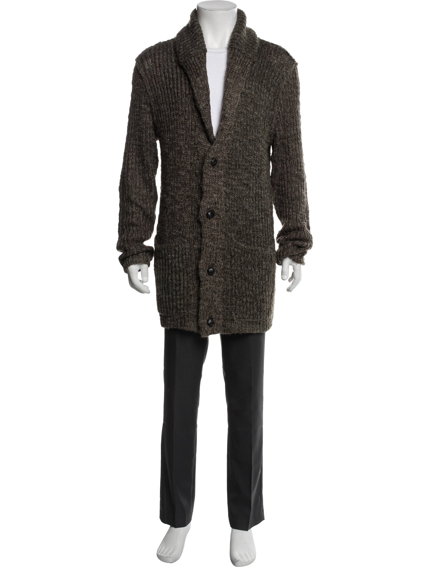 John Varvatos Open Front Long Sleeve Cardigan