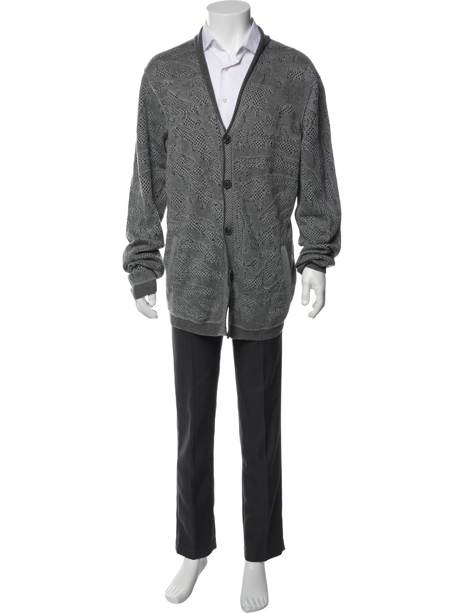John Varvatos V-Neck Long Sleeve Cardigan