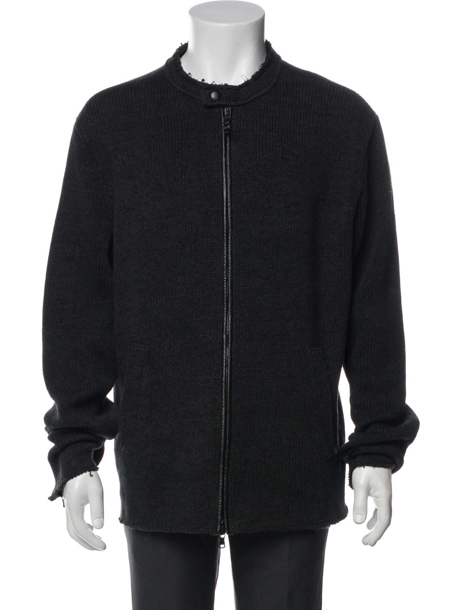 John Varvatos Crew Neck Long Sleeve Cardigan