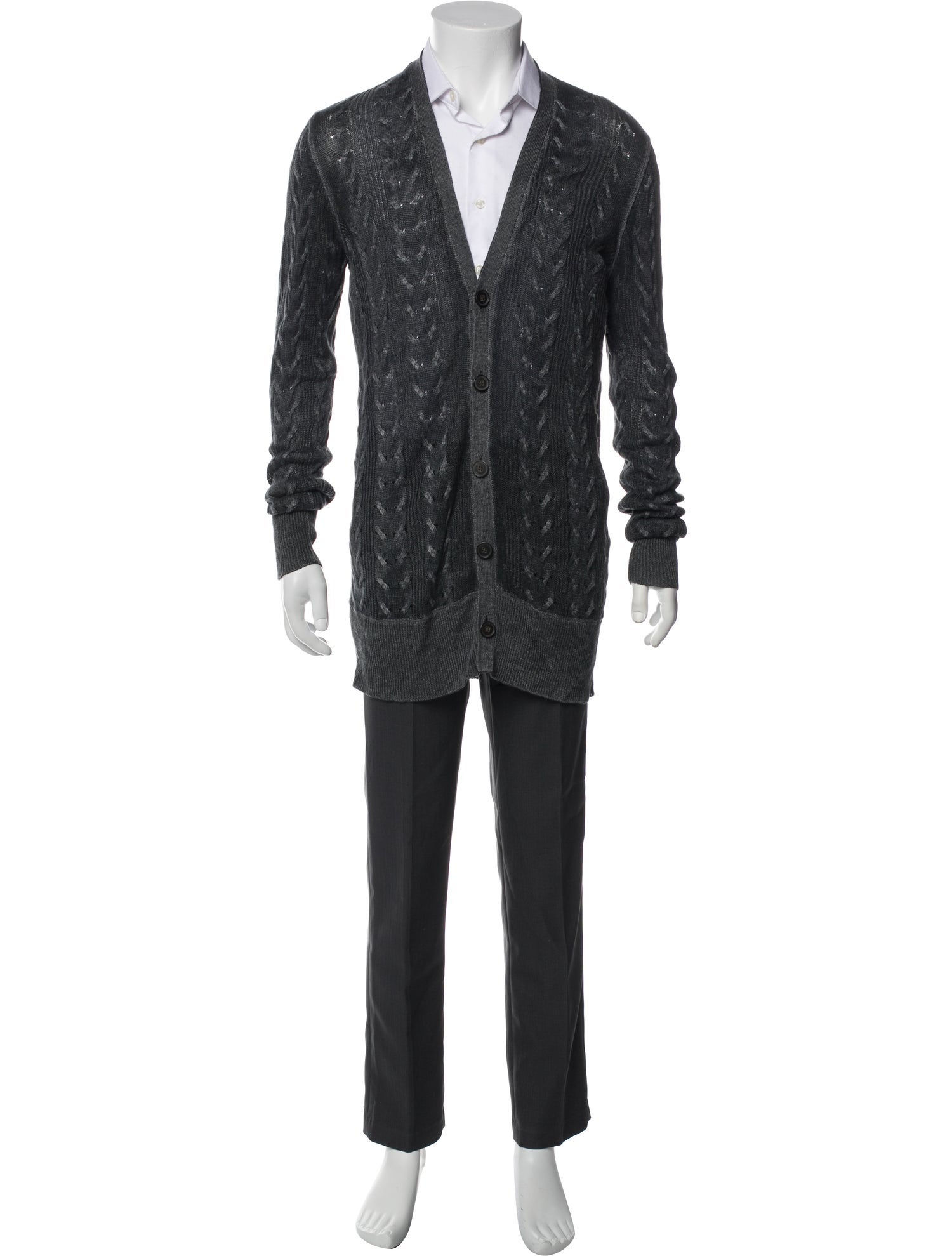 John Varvatos Linen V-Neck Cardigan