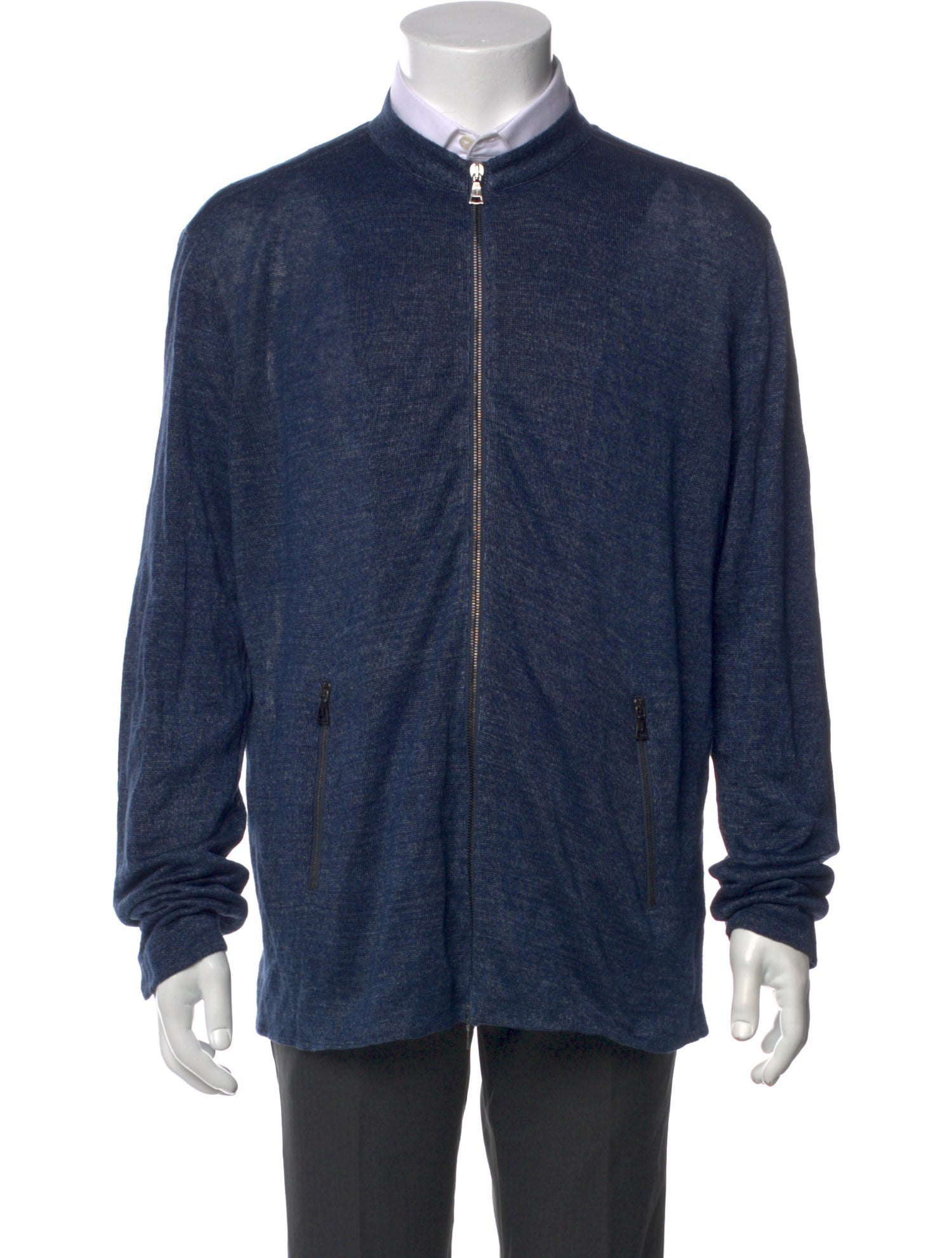 John Varvatos Mock Neck Long Sleeve Cardigan