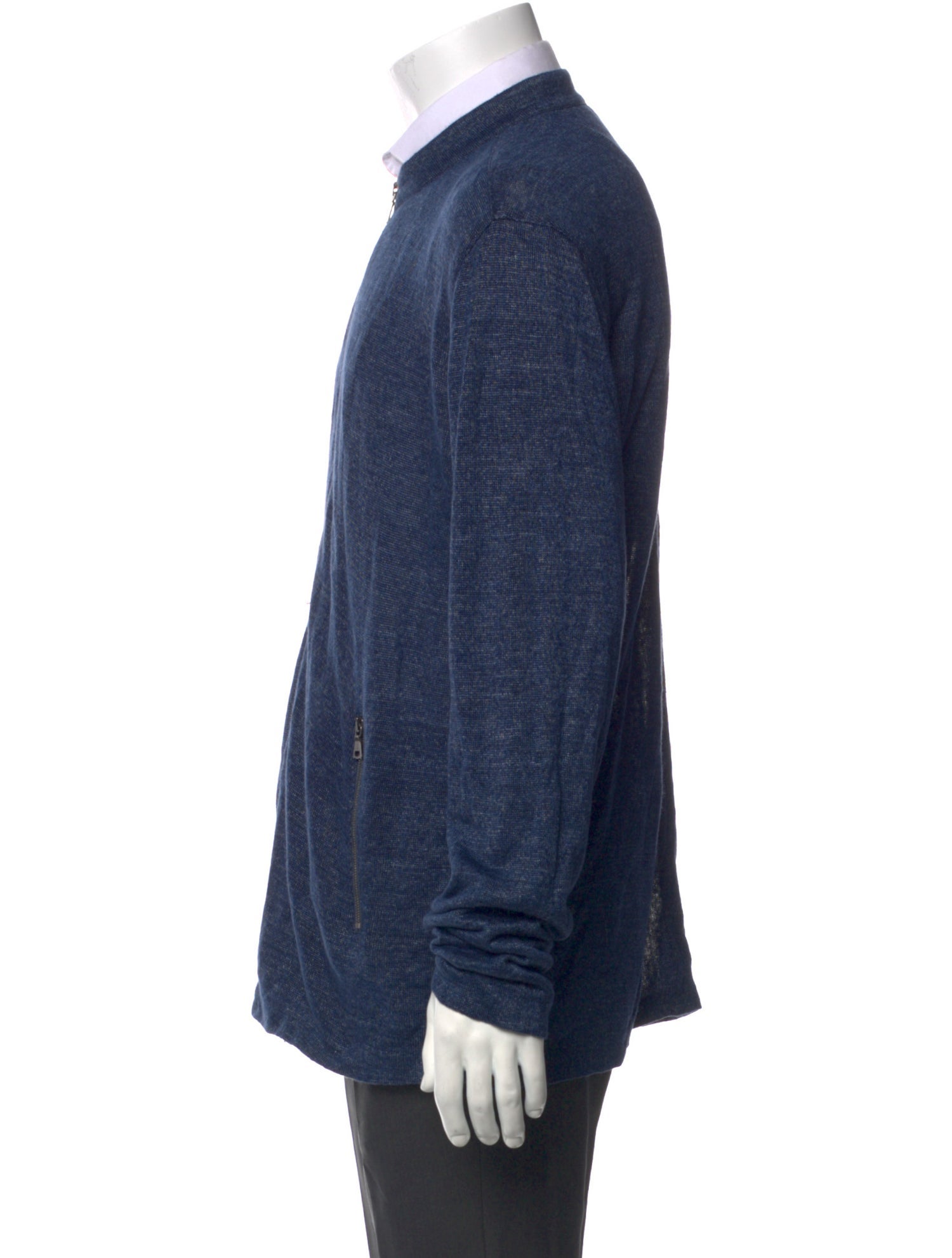 John Varvatos Mock Neck Long Sleeve Cardigan
