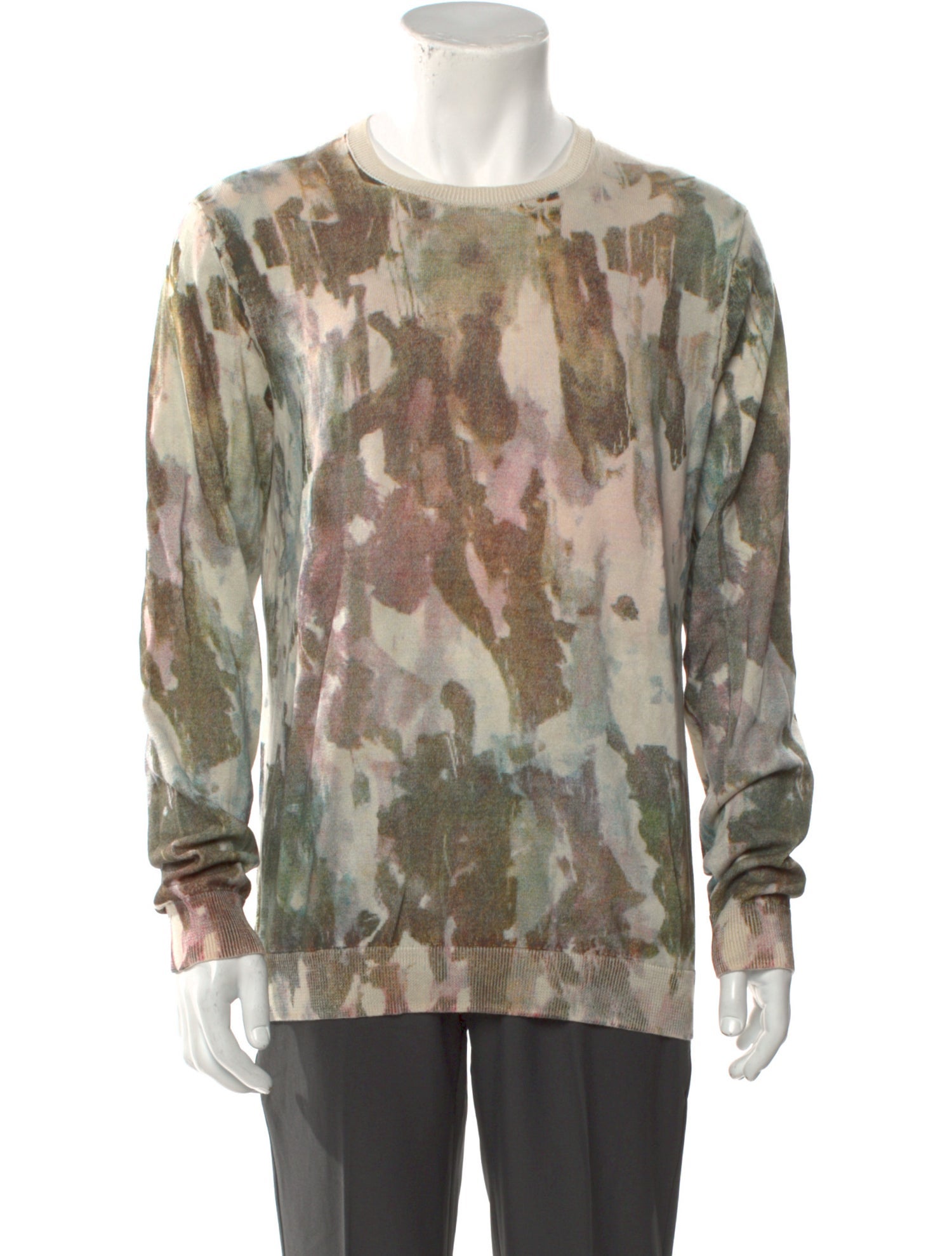 John Varvatos Printed Crew Neck Pullover