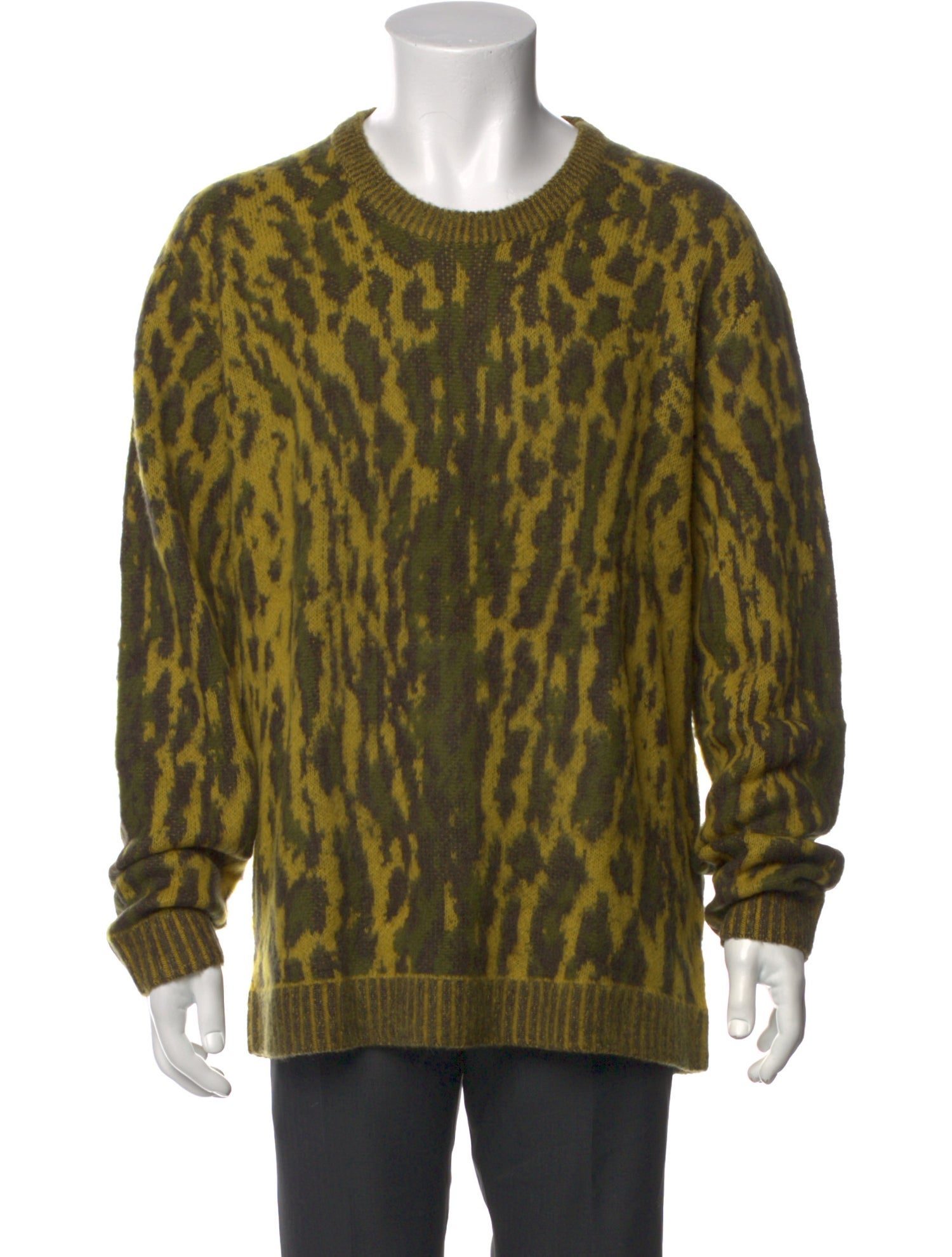 John Varvatos Wool Animal Print Pullover