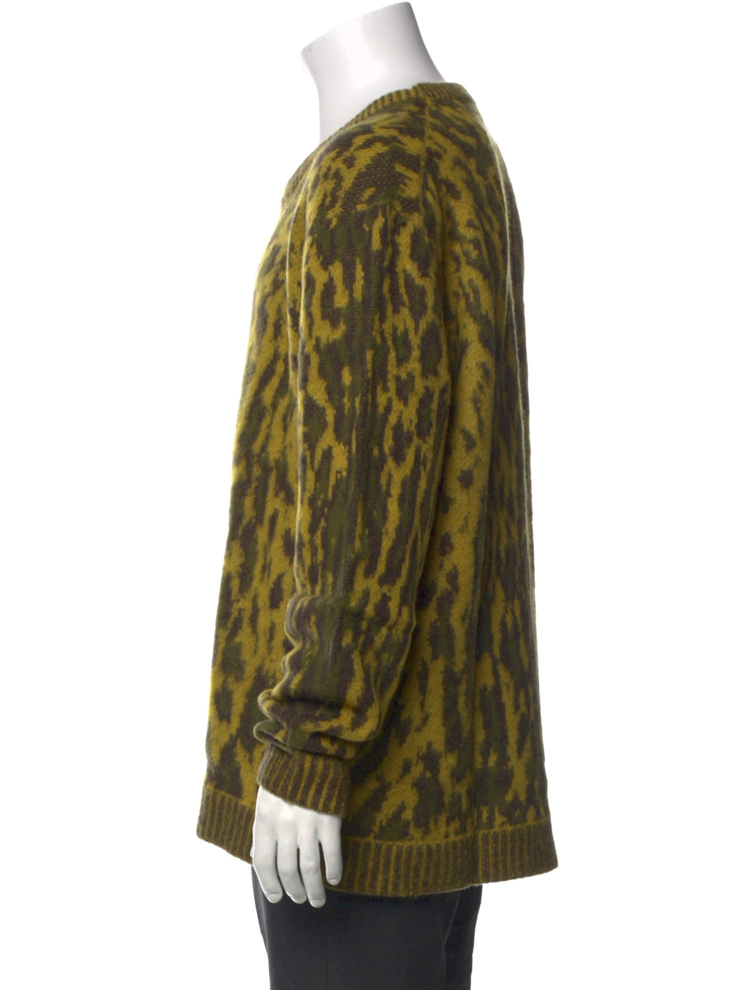 John Varvatos Wool Animal Print Pullover