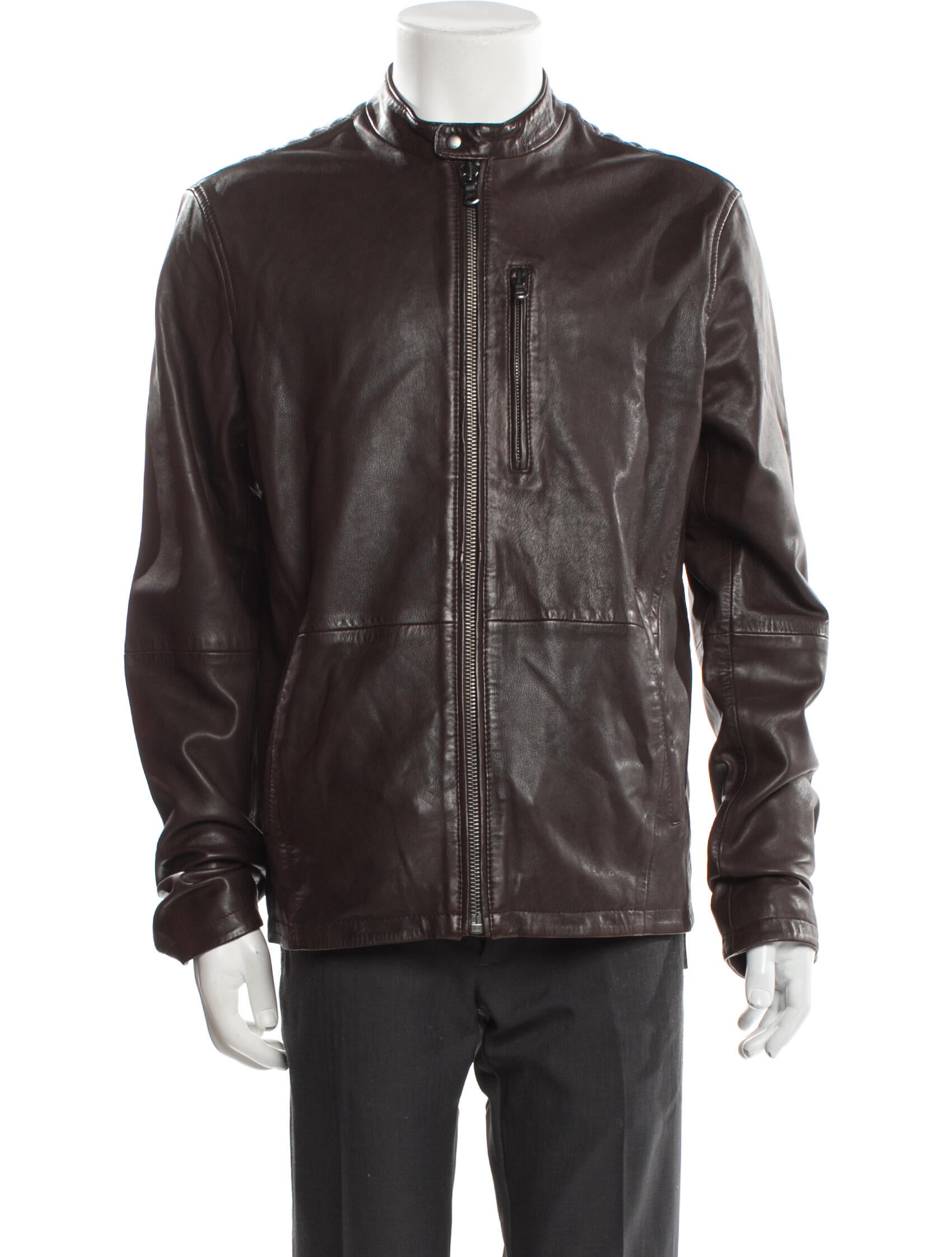 John Varvatos Leather Moto Jacket