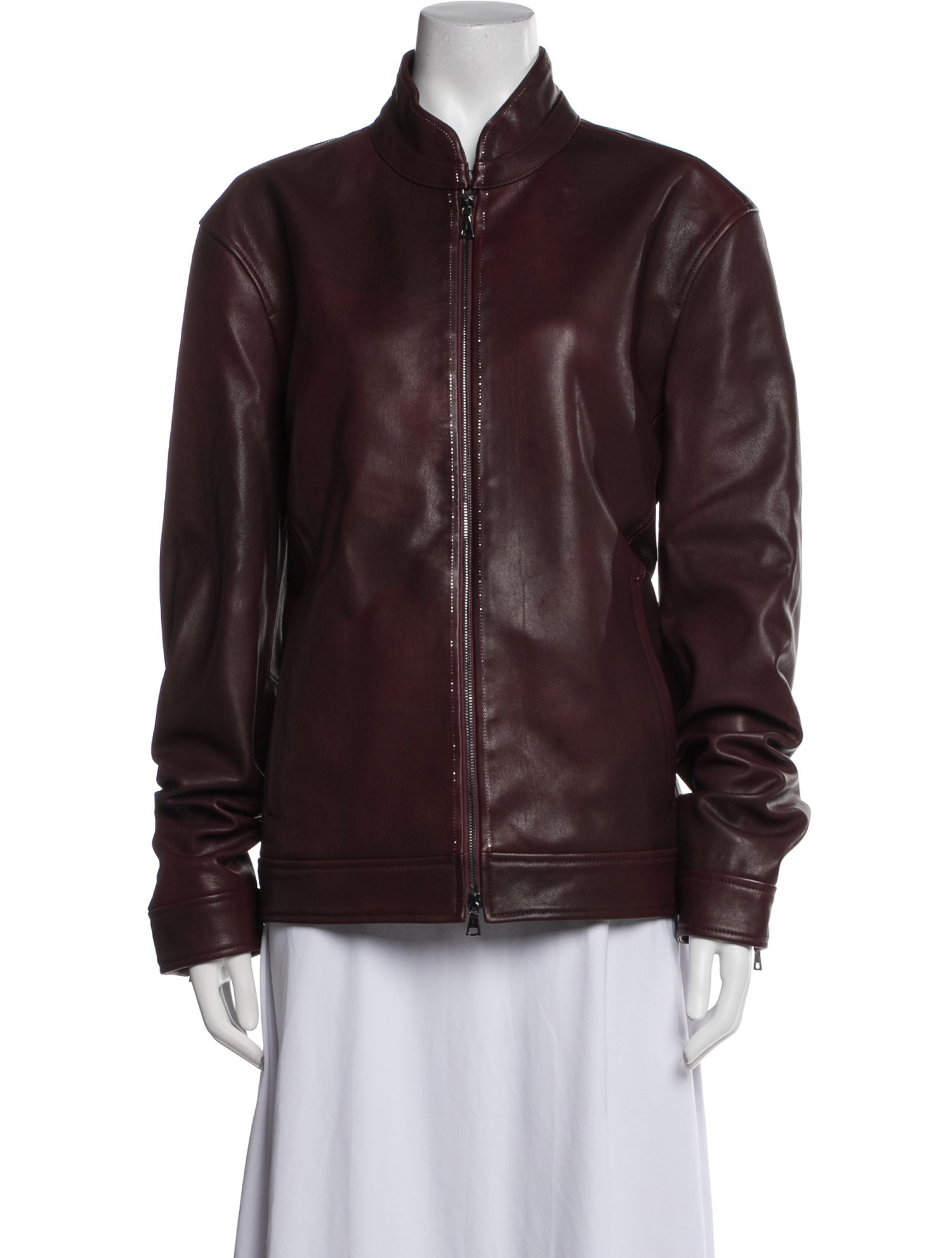 John Varvatos Leather Bomber Jacket w/ Tags