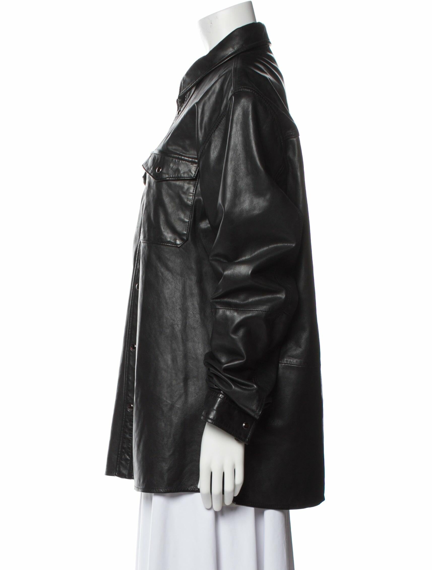 John Varvatos Leather Workshirt