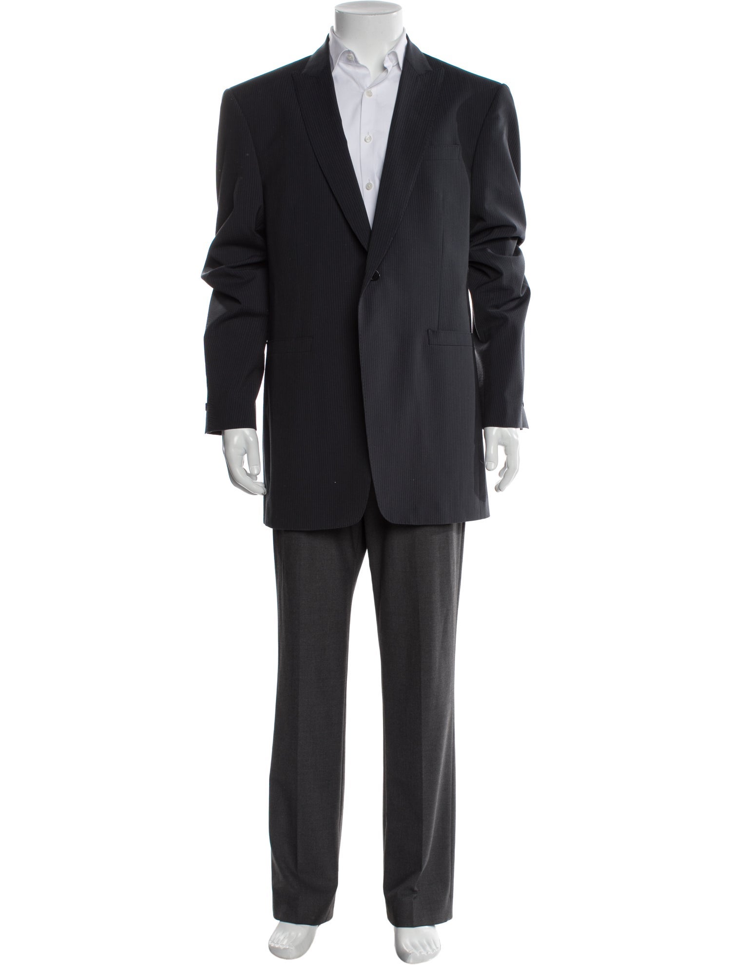 John Varvatos Virgin Wool Striped Blazer