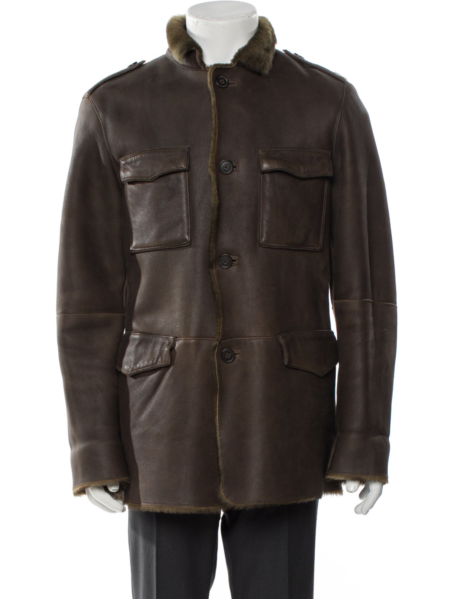 John Varvatos Lambskin Utility Jacket