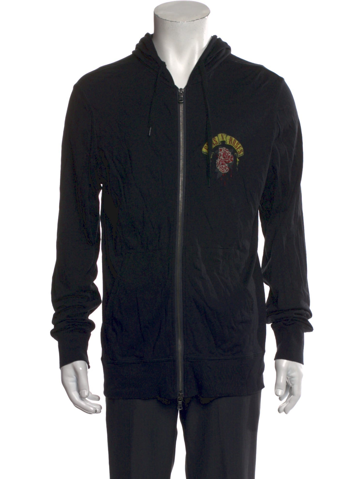 John Varvatos Graphic Print V-Neck Hoodie