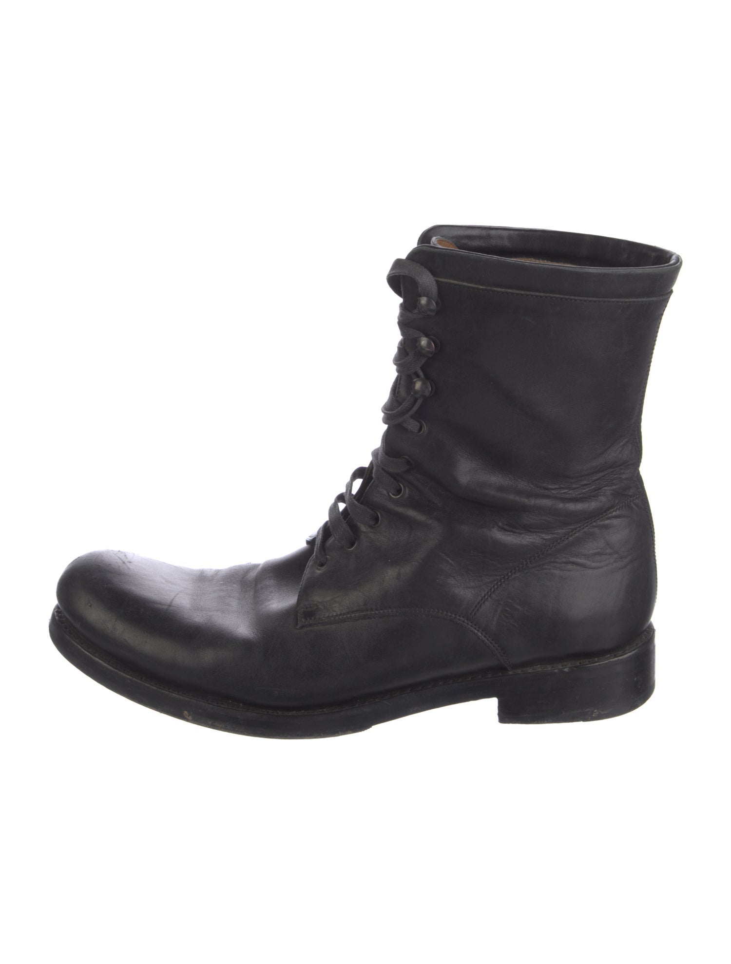 John Varvatos Leather Lace-Up Boots