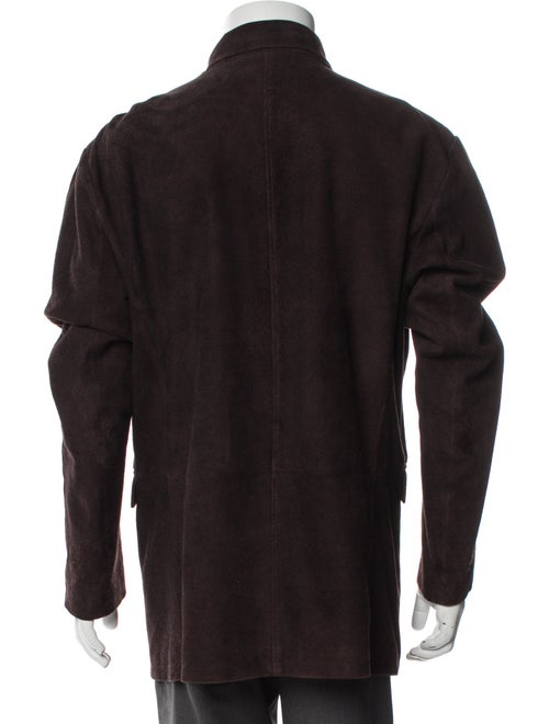 John Varvatos Eel Skin Plaid Print Utility Jacket