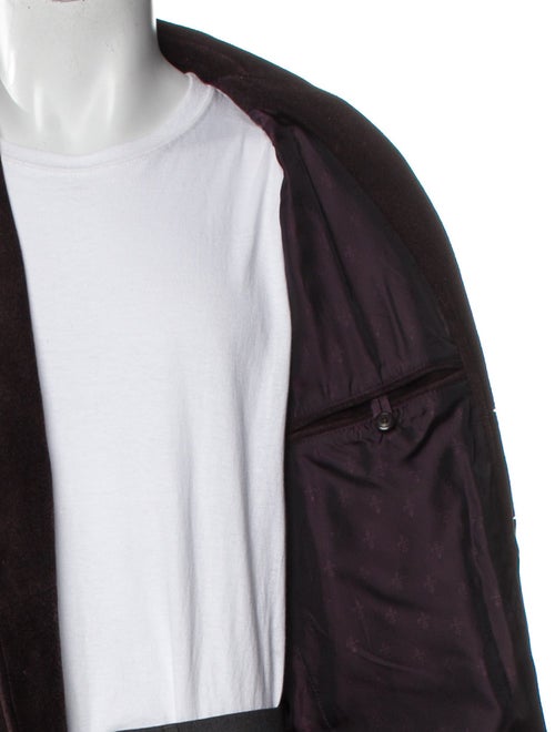 John Varvatos Eel Skin Plaid Print Utility Jacket