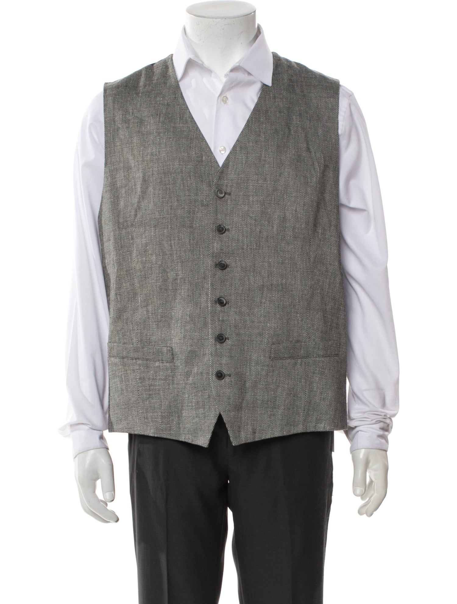 John Varvatos Linen Suit Vest