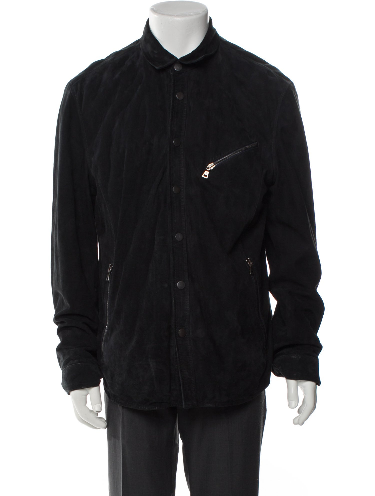John Varvatos Suede Utility Jacket