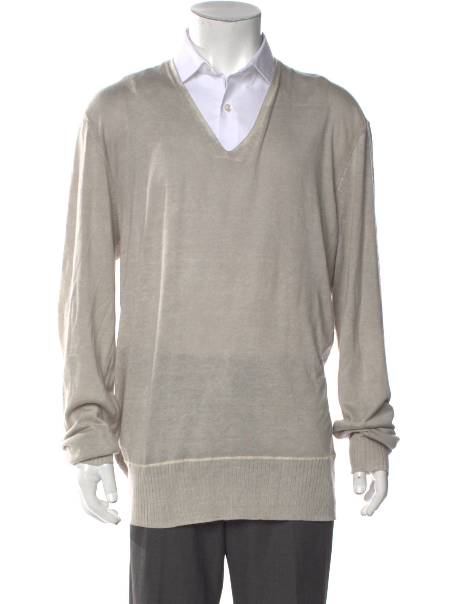 John Varvatos Silk V-Neck Pullover