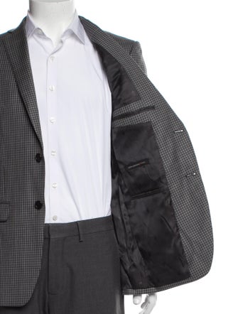 John Varvatos Wool Plaid Print Blazer