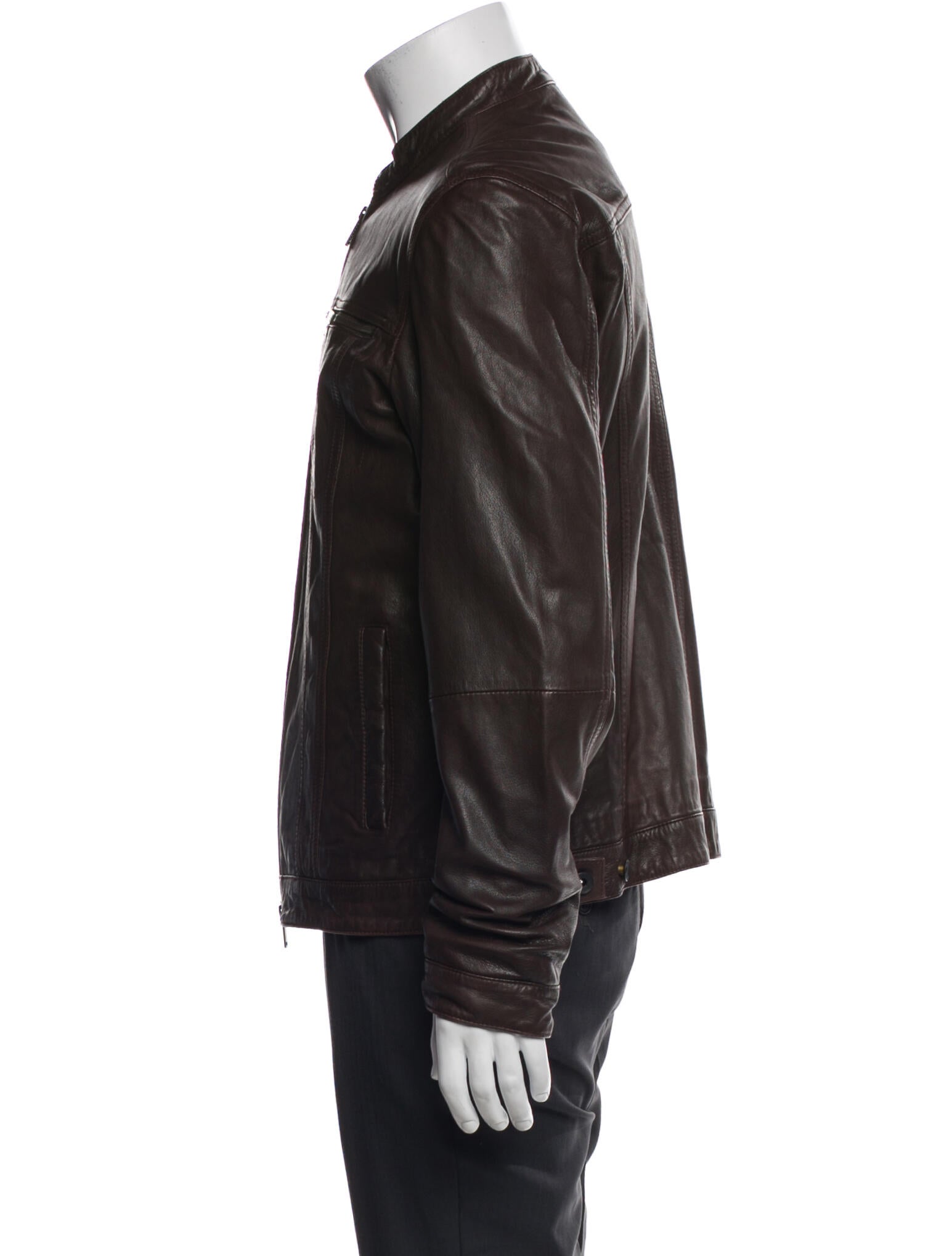 John Varvatos Lamb Leather Moto Jacket