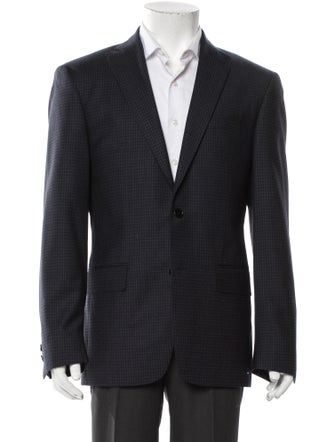 John Varvatos Star U.S.A. Wool Plaid Print Blazer