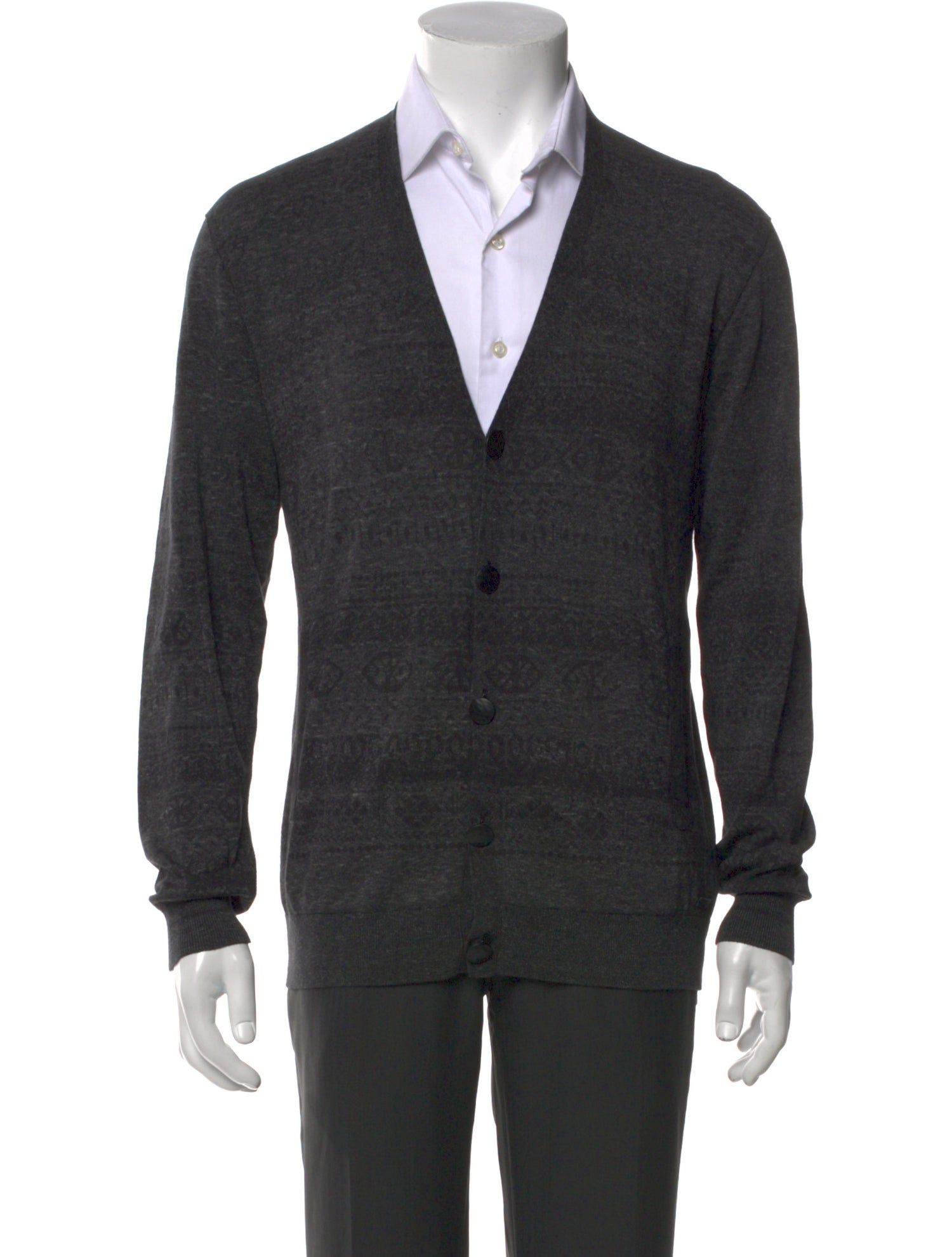 John Varvatos V-Neck Long Sleeve Cardigan