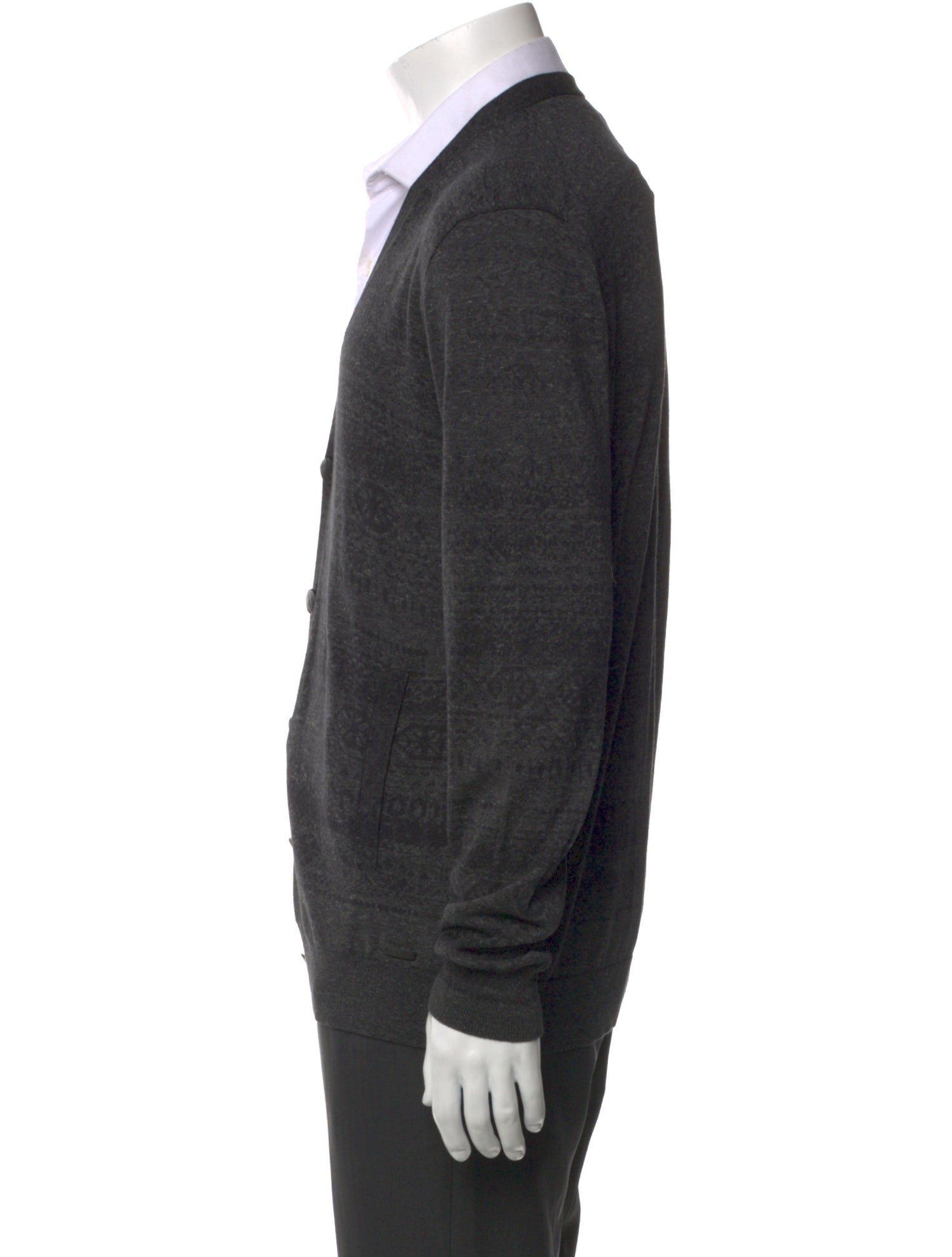 John Varvatos V-Neck Long Sleeve Cardigan