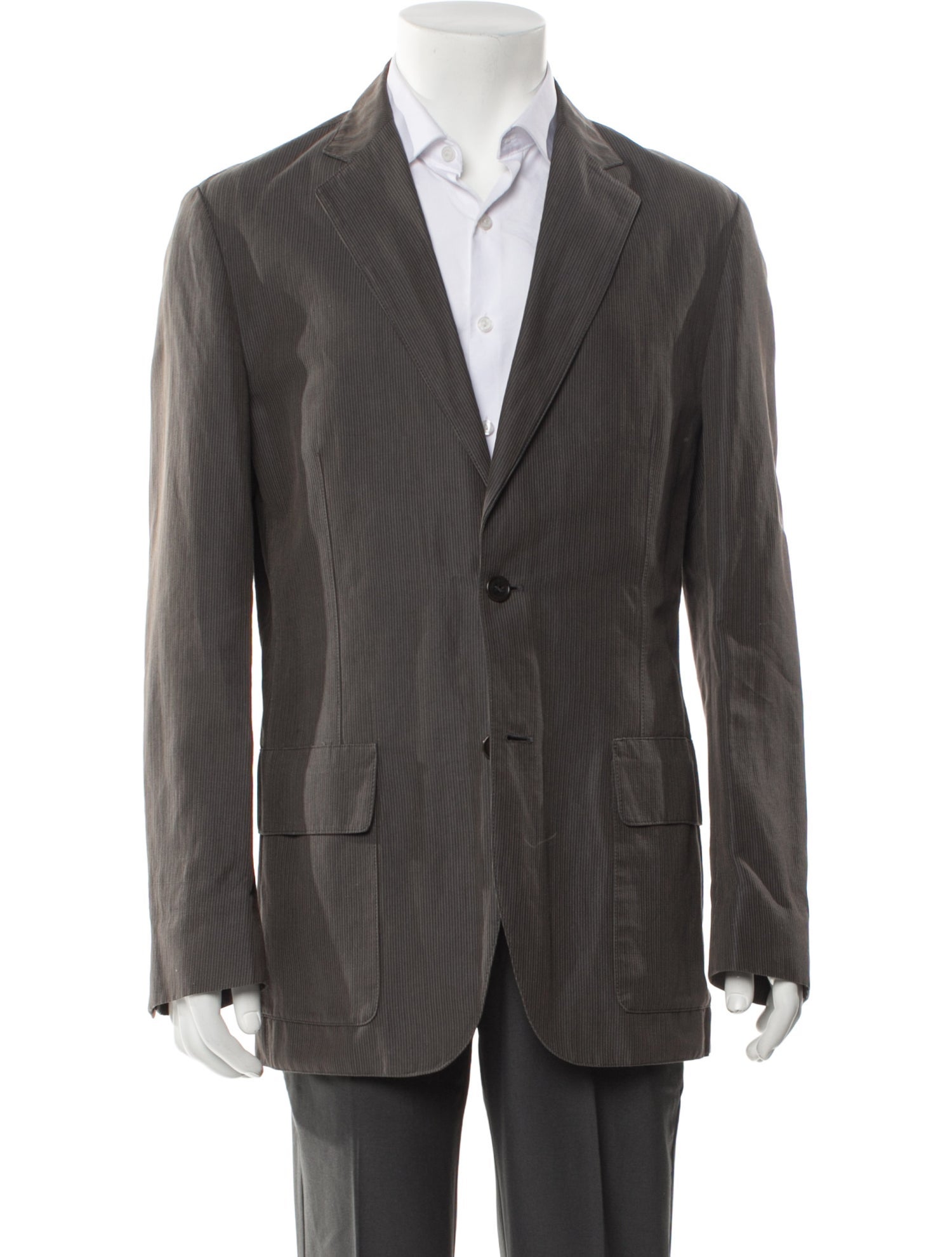 John Varvatos Striped Embroidered Accent Blazer