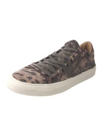John Varvatos Ponyhair Printed Sneakers