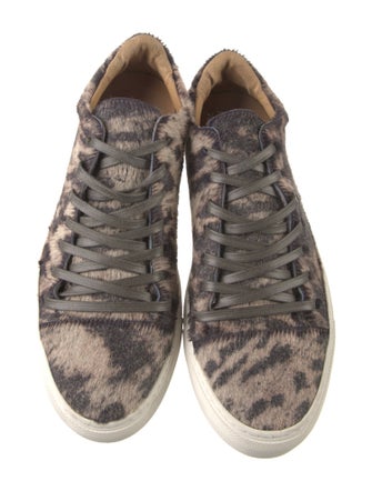 John Varvatos Ponyhair Printed Sneakers