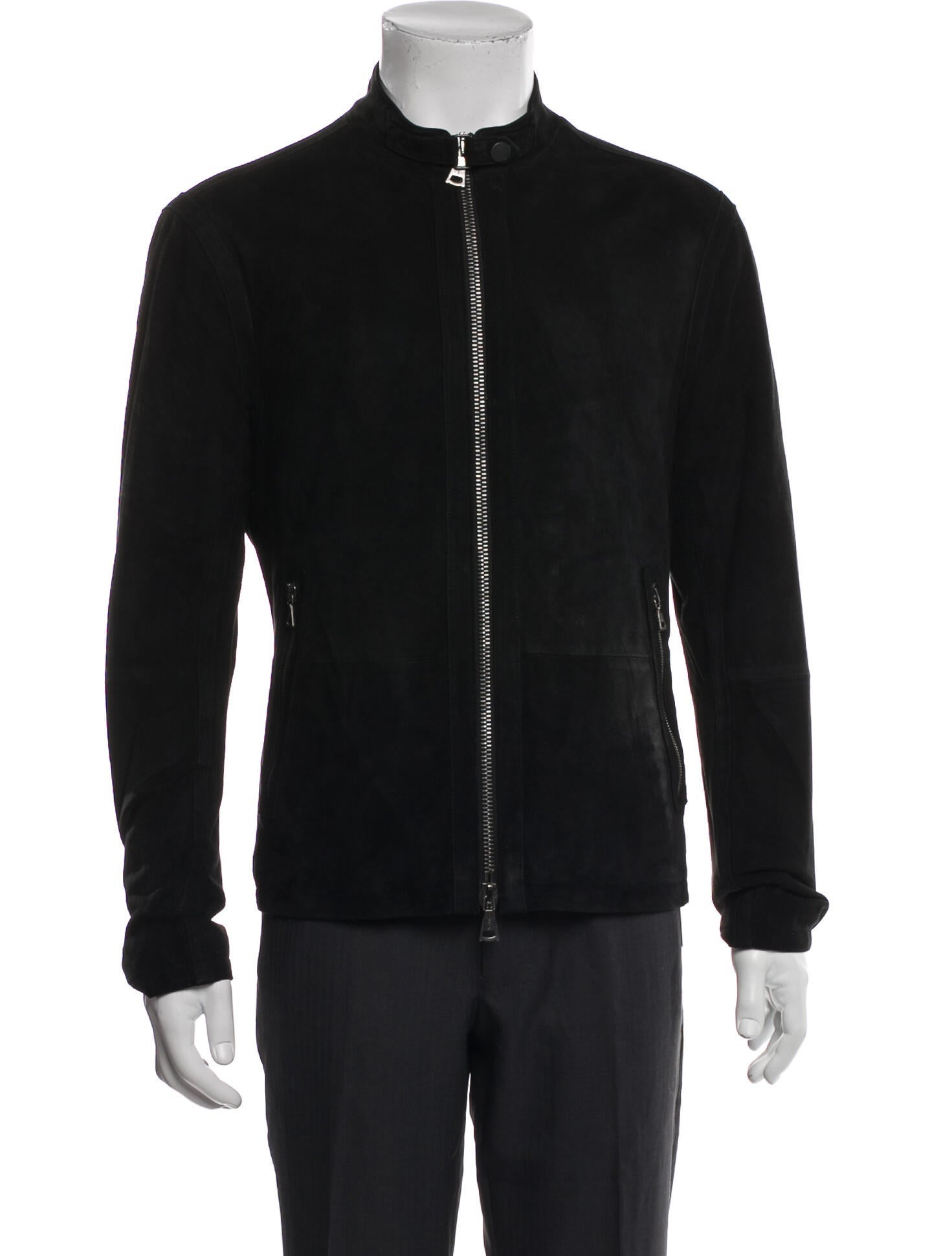 John Varvatos Suede Bomber Jacket