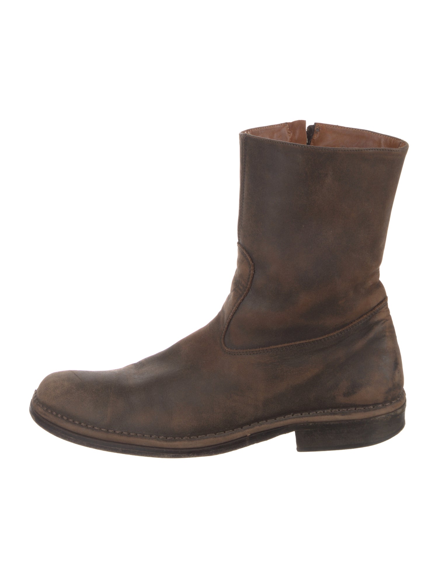 Rick Owens Spiral Zip Creeper Boots - Black Boots, Shoes