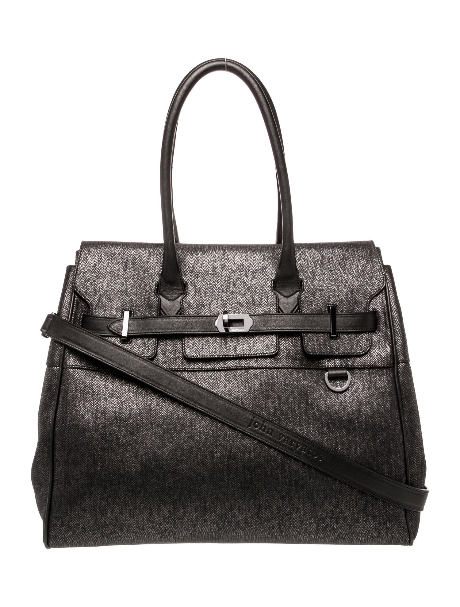 John Varvatos Canvas Shoulder Bag