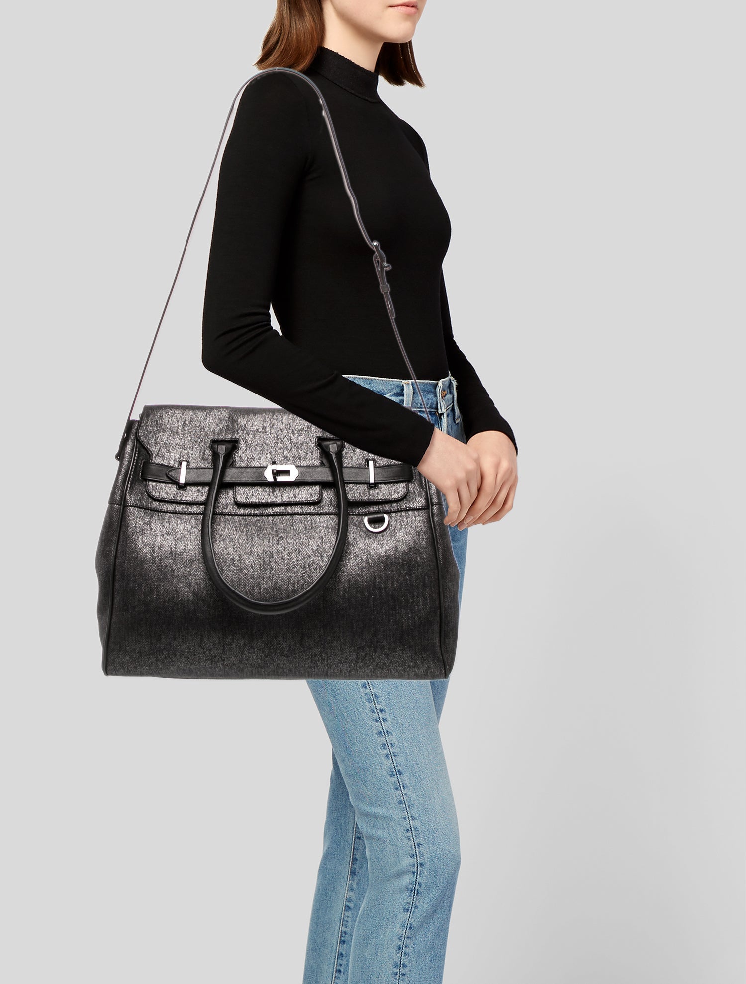 John Varvatos Canvas Shoulder Bag