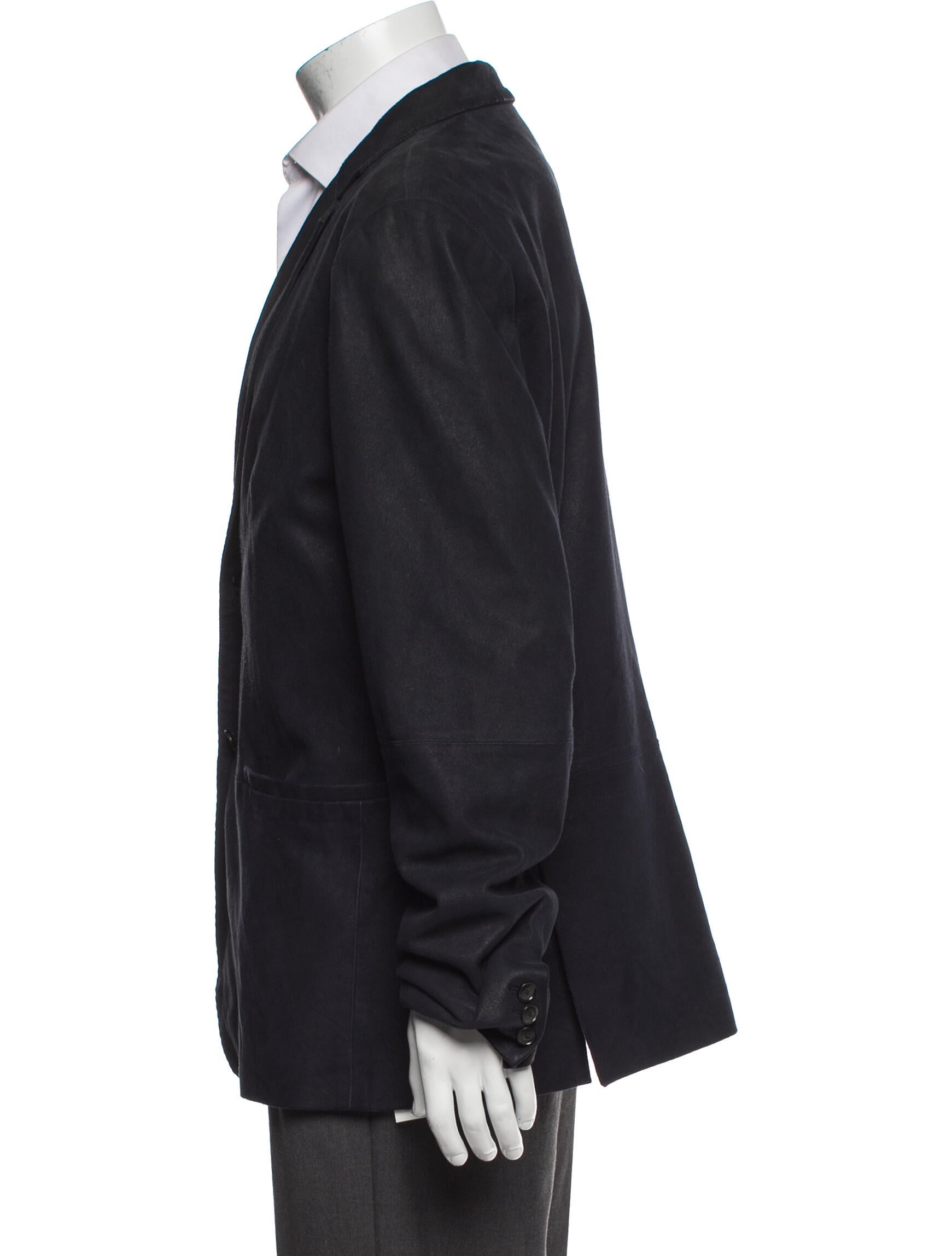 John Varvatos Goat Leather Peacoat