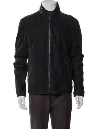 John Varvatos Suede Moto Jacket