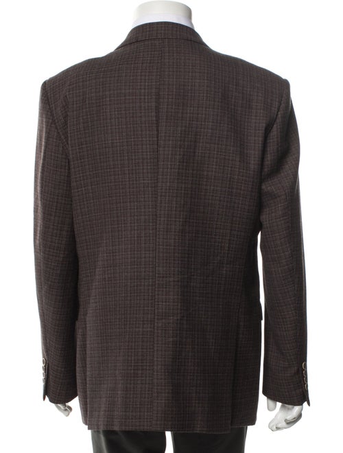 John Varvatos Wool Plaid Print Blazer