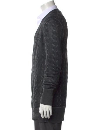 John Varvatos Linen Patterned Cardigan