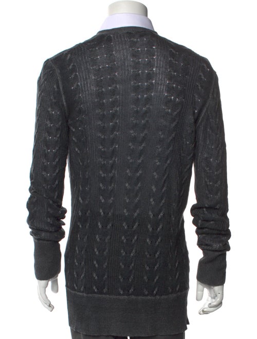 John Varvatos Linen Patterned Cardigan