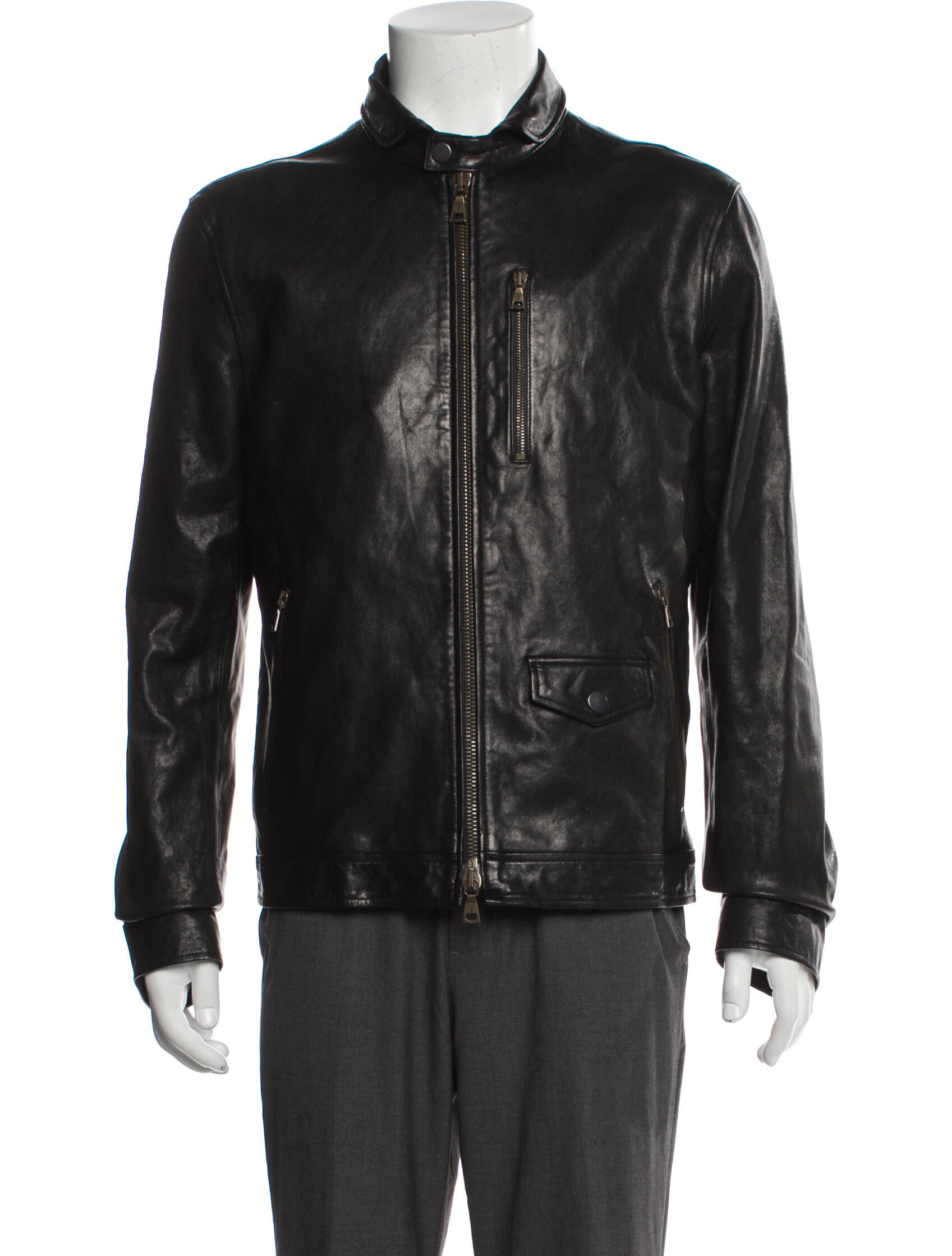 John Varvatos Leather Moto Jacket w/ Tags