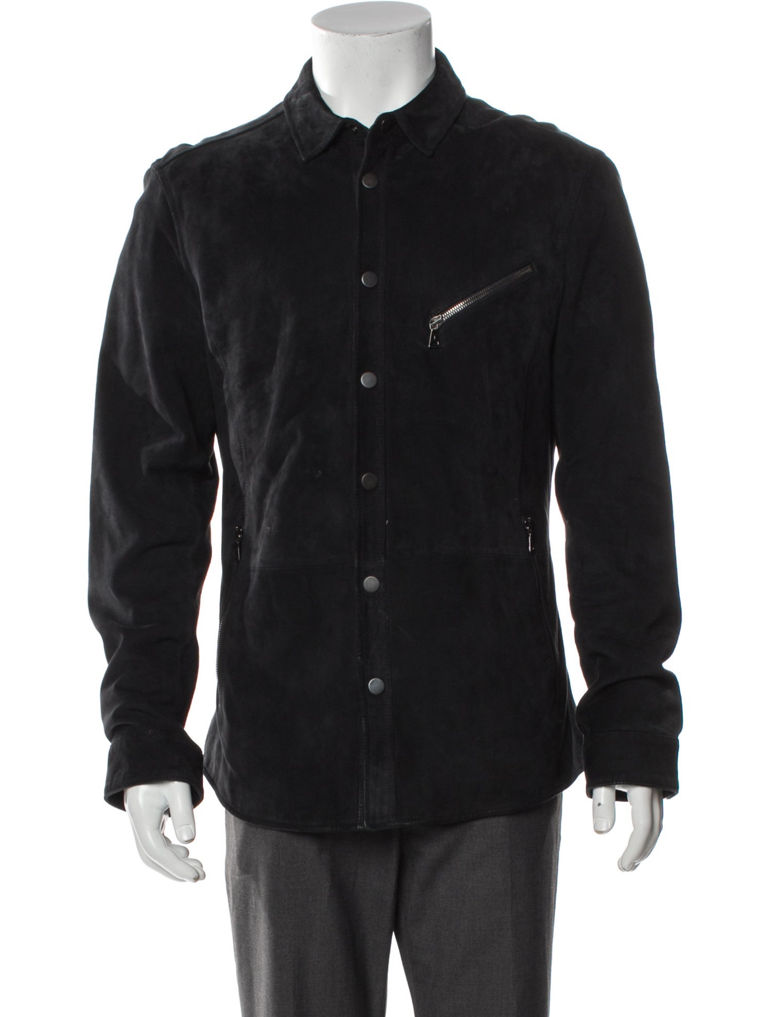 John Varvatos Suede Denim Jacket