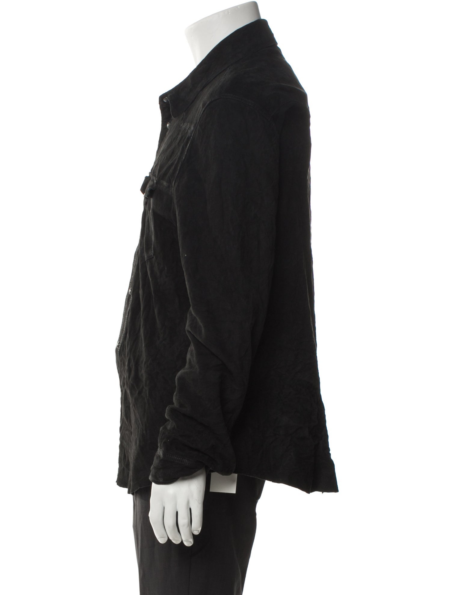 John Varvatos Goat Leather Trucker Jacket