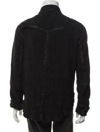 John Varvatos Goat Leather Trucker Jacket