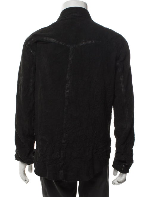 John Varvatos Goat Leather Trucker Jacket
