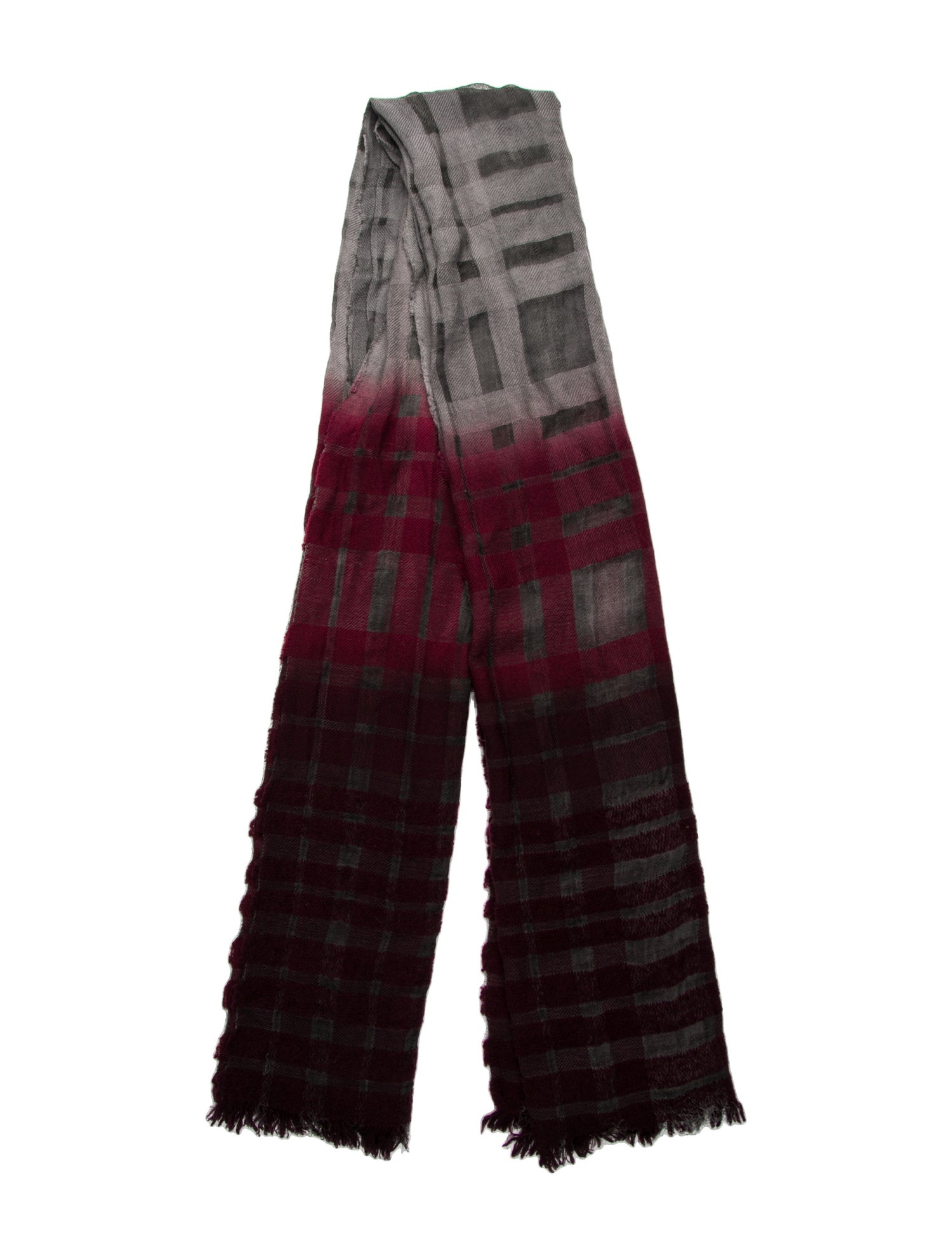 John Varvatos Wool Plaid Print Scarf