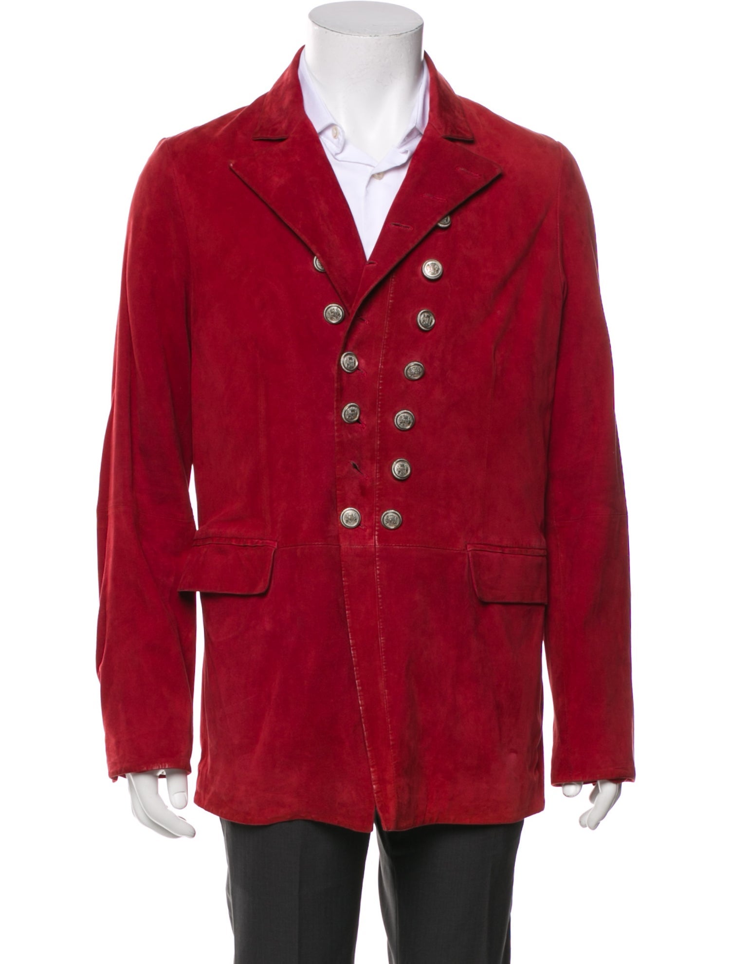 John Varvatos Vintage Suede Peacoat