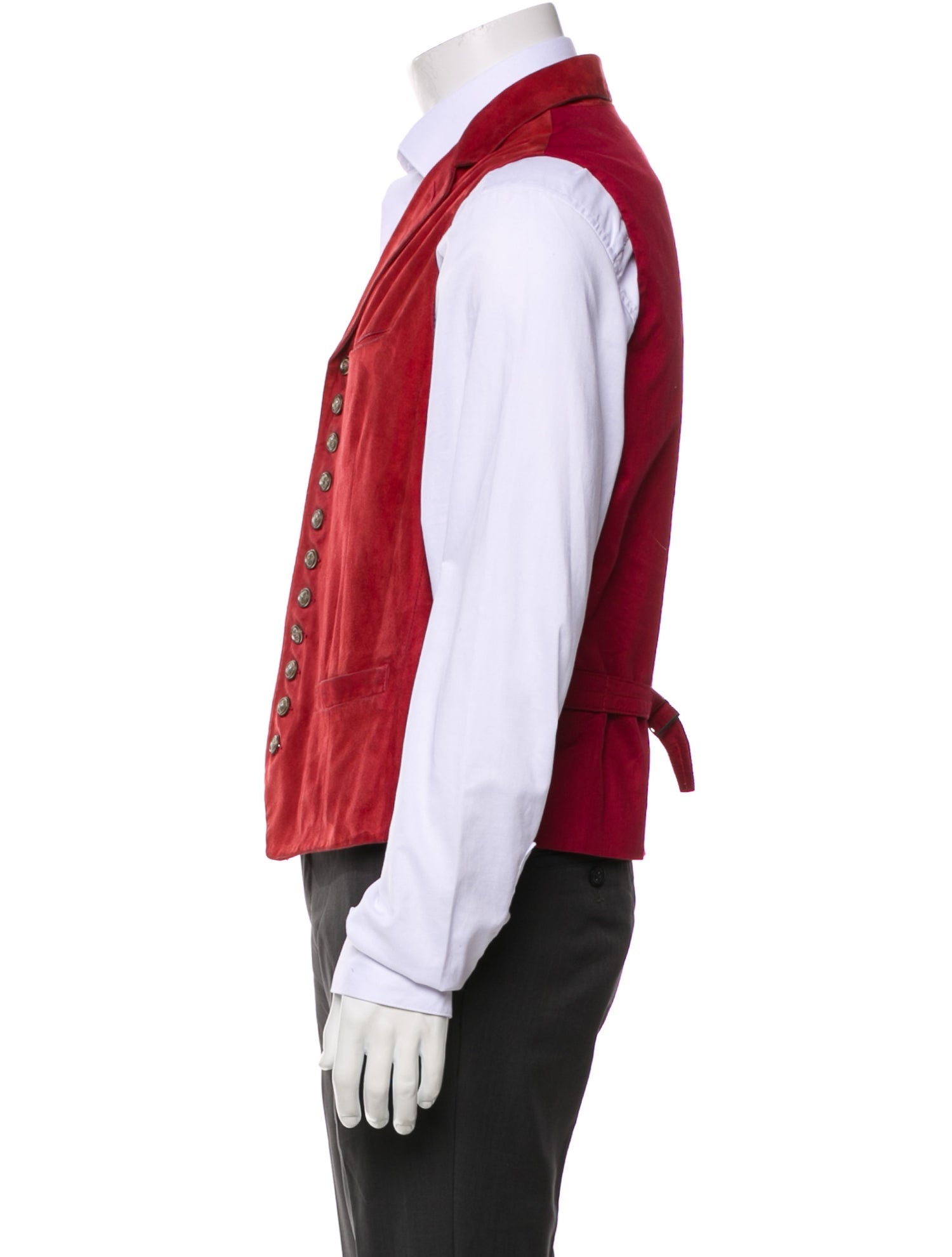 John Varvatos Goat Leather Suit Vest