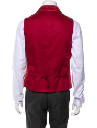 John Varvatos Goat Leather Suit Vest