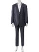 John Varvatos Virgin Wool Plaid Print Two-Piece Suit