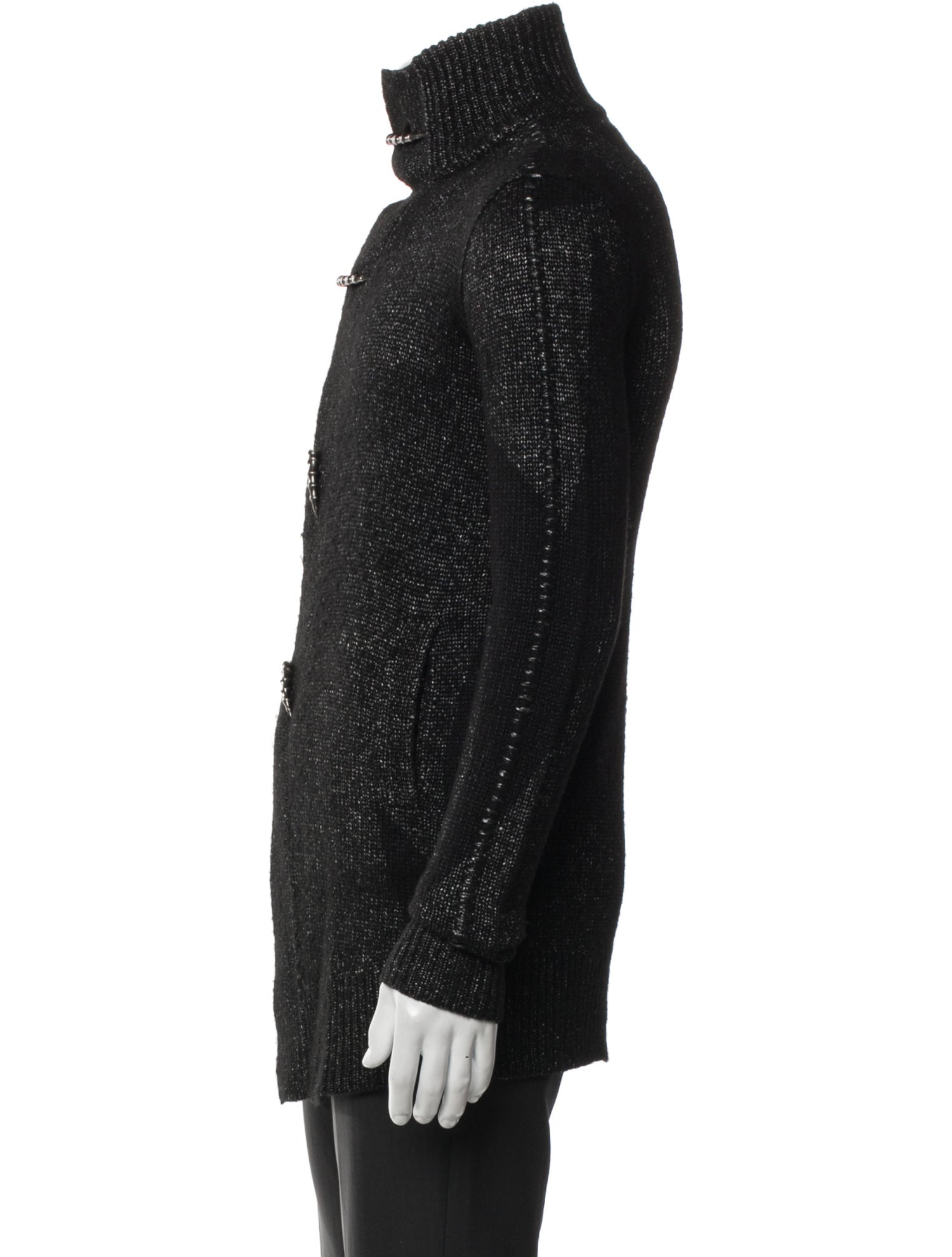 John Varvatos Turtleneck Long Sleeve Cardigan