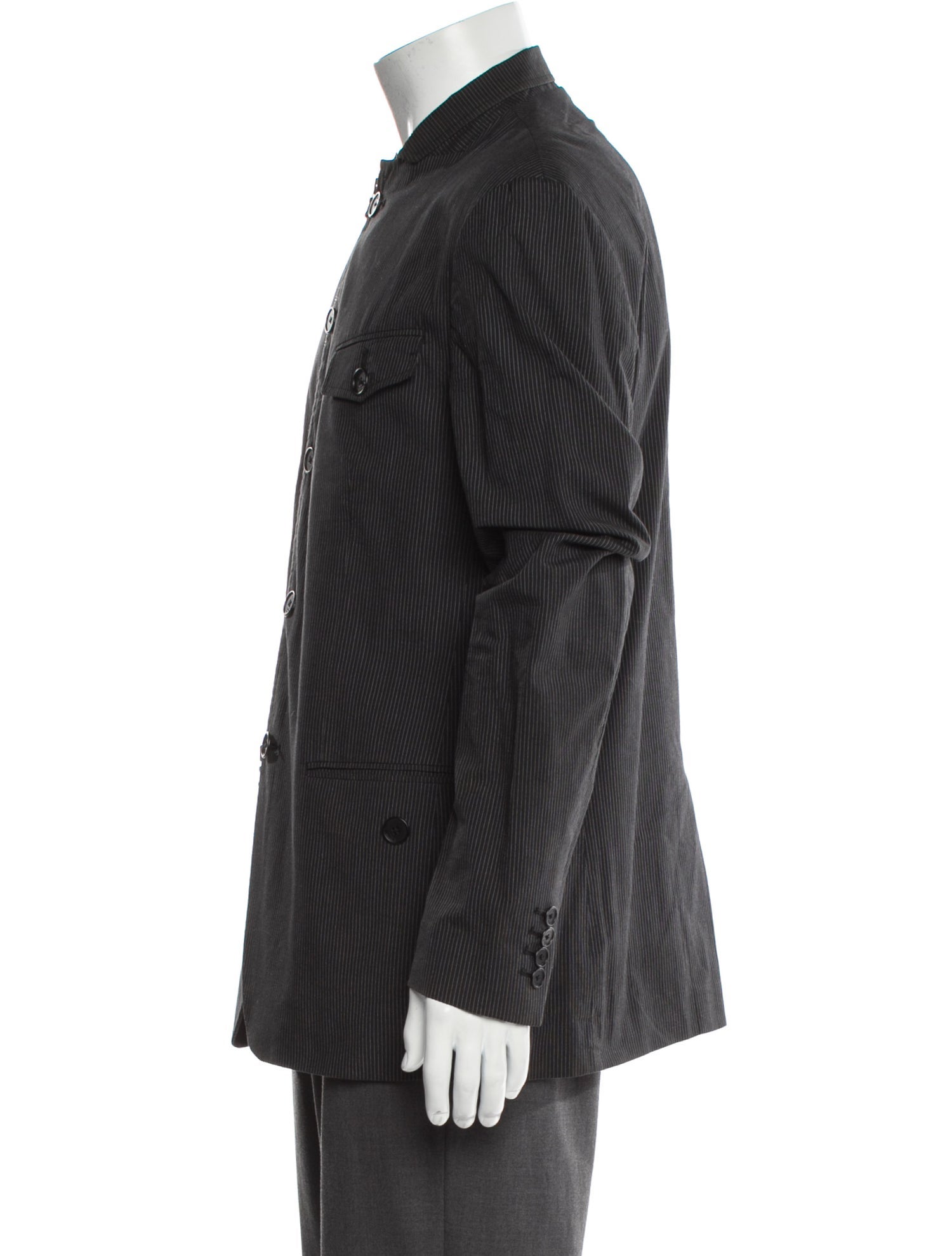 John Varvatos Striped Utility Jacket